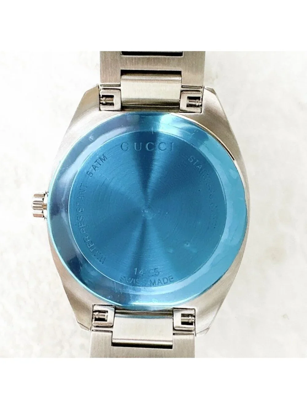 Gucci 142.5 Watch Diamond Quartz Stainless Steel 15.5